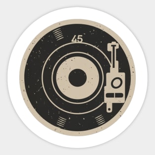 45 Record Adapter (Distressed) Sticker